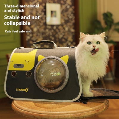 Mochila Transportadora Transparente para Gatos - Cápsula Espacial de Viaje