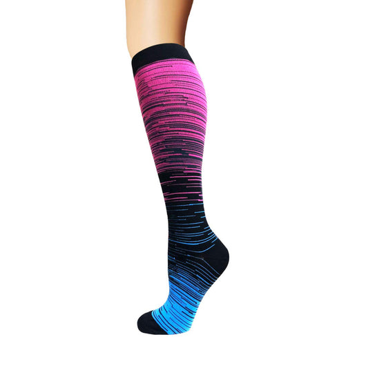 Calcetines Deportivos Unisex Degradado Multicolor - Tubo Medio en Nylon - Image 12