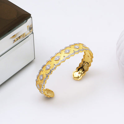 Pulsera de Encaje Cepillado Artesanía Italiana Estilo Europeo - Image 4
