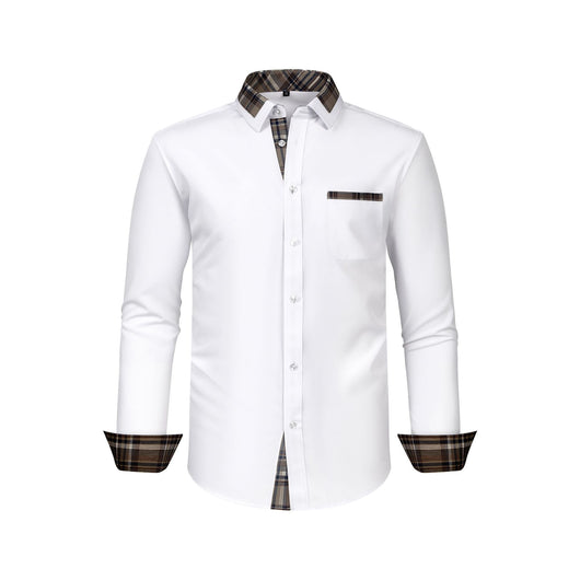 Camisa Manga Larga Hombre con Cuello Floral Patchwork - Image 33