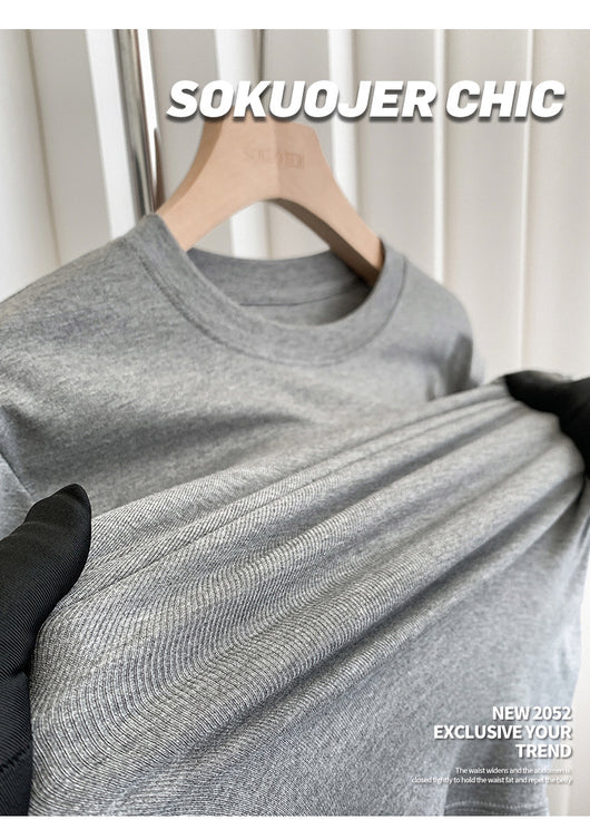 Blusa Ajustada de Modal para Mujer - Manga Corta Elástica Cuello Redondo - Image 24