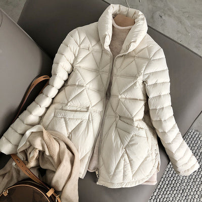Chaqueta Ligera de Plumón de Pato Blanco - Estilo Casual Elegante - Image 5