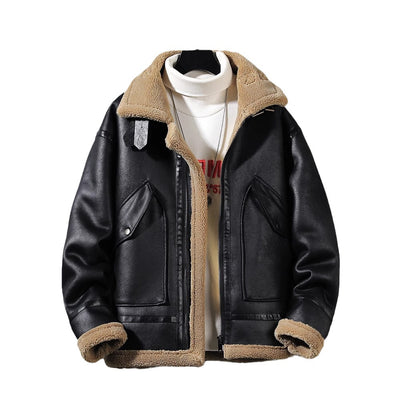 Abrigo de Lana de Cordero Acolchado con Forro Polar para Hombre - Image 5