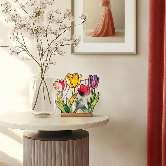 Adornos Decorativos Acrílicos con Efecto Cristal - Flores y Paisajes - Image 41