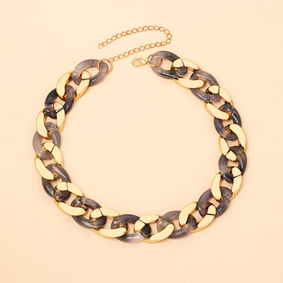 Collar Estratificado de Resina Cosida Cold Wind - Cadena de Escote