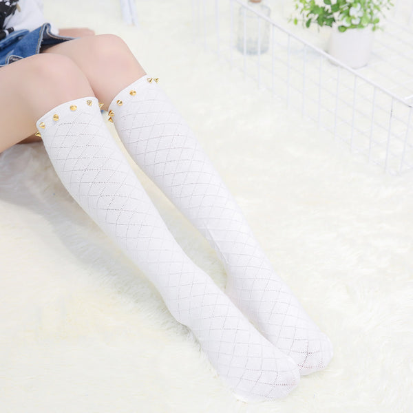 Calcetines de Algodón Peinado con Malla para Niñas - Image 6