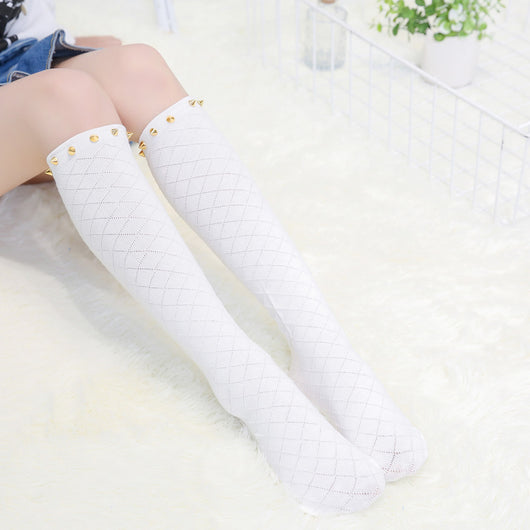 Calcetines de Algodón Peinado con Malla para Niñas - Image 6