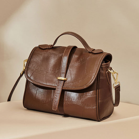 Bolso Mensajero de Cuero Genuino con Correa Cruzada - Image 6