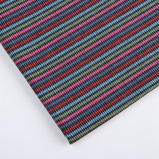 Tela Étnica de Rayas Coloridas con Recubrimiento - Image 6