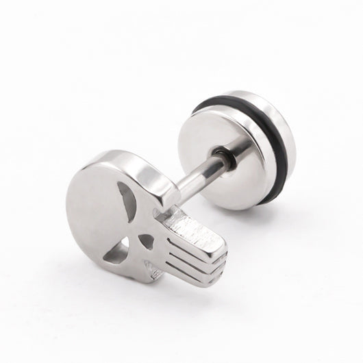 Aretes de Calavera en Acero Titanio Hipoalergénico para Hombre - Image 10