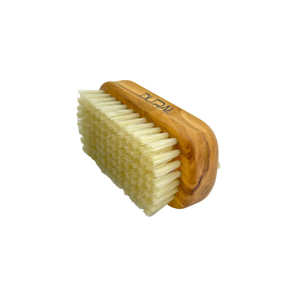 Olive Wood Hand and Nail Brush with Natural Bristles 90mm