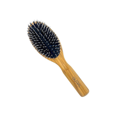 Dural Olive wood rubber cushion hair brush with boar bristles and nylon - Tekeno
