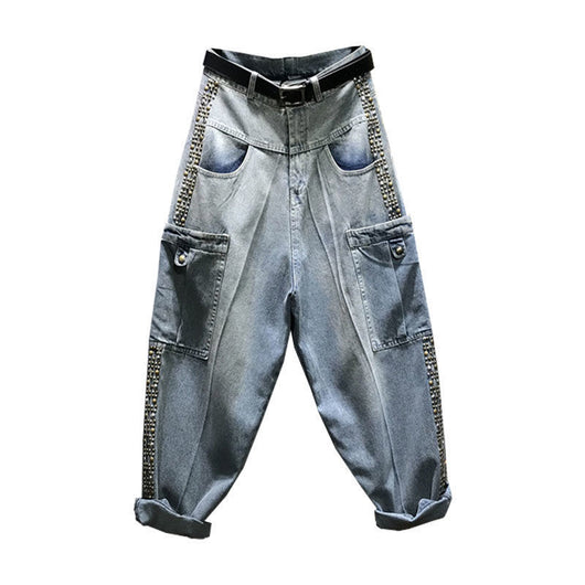 Pantalón Harem Denim Baggy Oversized para Mujer - Estilo Urbano y Cómodo - Image 10