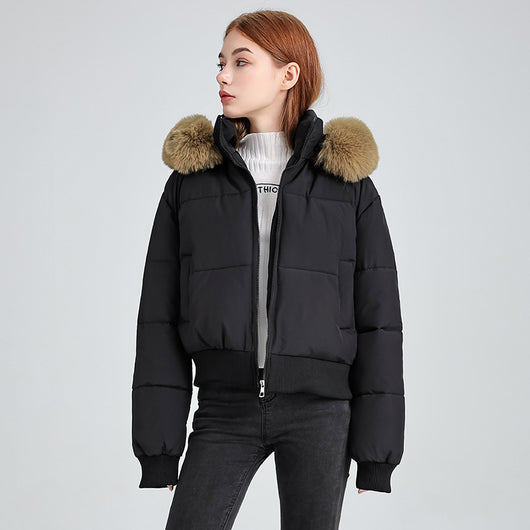 Abrigo Acolchado para Mujer con Cuello de Pelaje y Diseño Moderno - Image 7