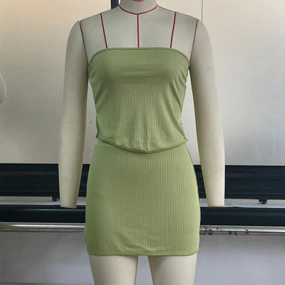 Conjunto Falda y Top Tubo Tejido con Diseño Irregular - Image 5