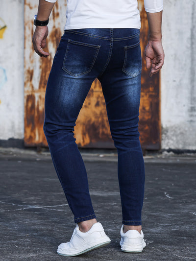 Pantalones Skinny Denim Azul con Elastano para Hombre - Image 9