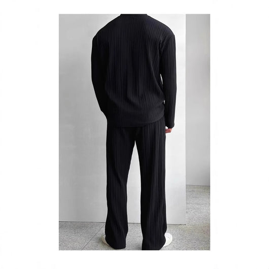 Traje Casual de Dos Piezas con Camisa de Manga Larga - Image 4