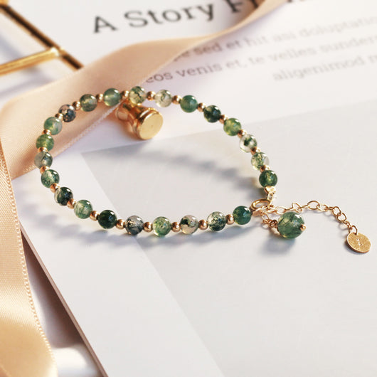 Pulsera de Ágata Verde con Cuentas de Cuarzo para Atraer Prosperidad - Image 6