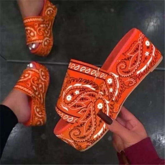 Sandalias Cómodas de Suela Gruesa con Diseño Estampado para Mujer - Image 5