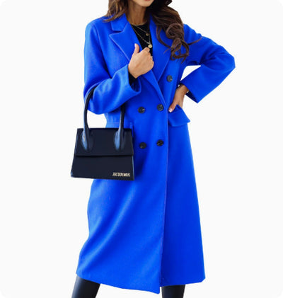 Abrigo de Solapa Cruzada para Mujer - Otoño e Invierno - Image 12