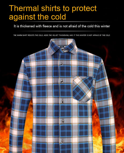 Camisa Térmica Acolchada a Cuadros para Hombre - Image 15