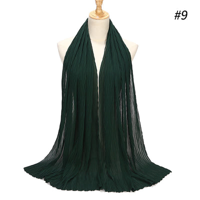 Pañuelo Gasa Plisado con Perlas de Moda - Image 11