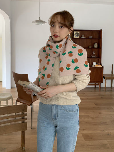 Bufanda de Lana Jacquard Tulipán para Mujer - Image 17