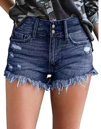 Shorts de Mezclilla Ajustados con Hebillas y Aberturas - Image 4