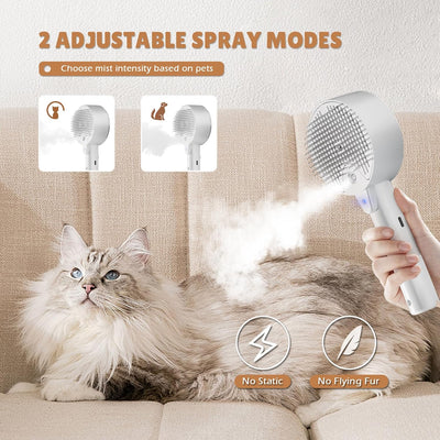 Cepillo de Vapor para Gatos con Spray Deshedding - Limpieza Profunda y Masaje - Image 7
