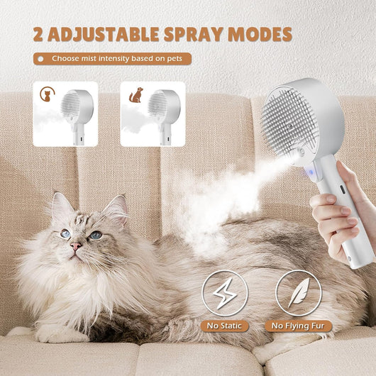 Cepillo de Vapor para Gatos con Spray Deshedding - Limpieza Profunda y Masaje - Image 7