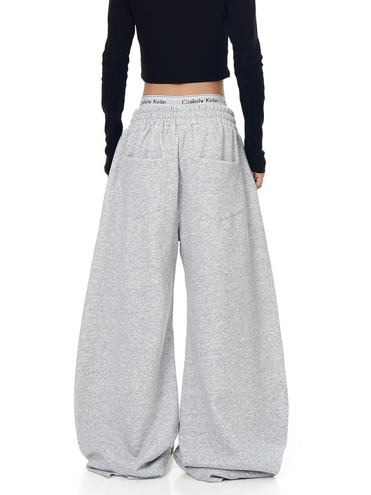 Pantalón Ancho Suelto con Pañuelo Cuadriculado Retro Desmontable - Image 9
