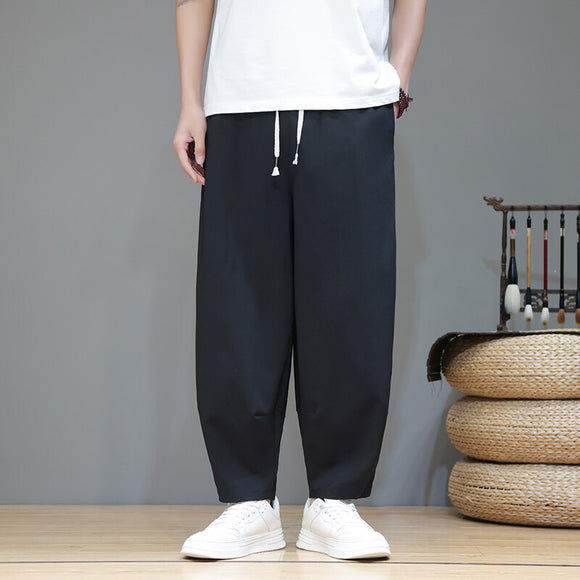Pantalones Cortos de Verano Hombre - Seda de Hielo Ligeros Pierna Ancha