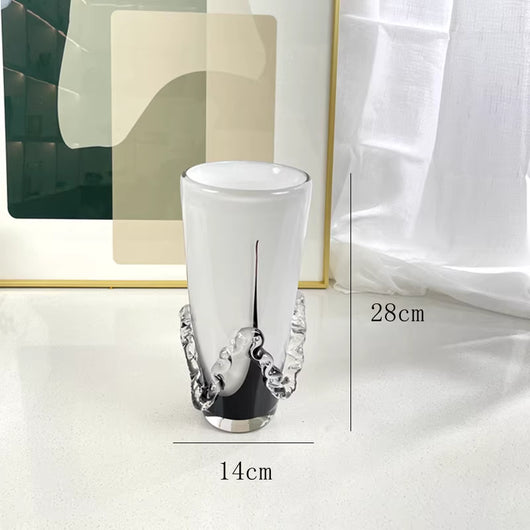 Jarrón de Cristal Blanco Elegancia Clásica - Adorno Decorativo Premium - Image 5