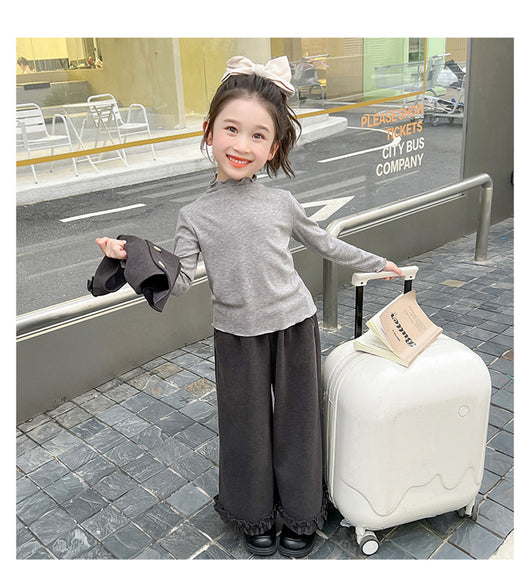 Conjunto de Tres Piezas: Chaleco Stringy Selvedge Fashionable para Niñas - Image 15