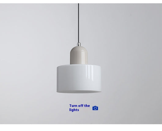 Lámpara Colgante Redonda de Vidrio Crema - Diseño Minimalista - Image 38