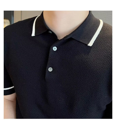 Camisa Suelta de Punto Casual para Hombre - Manga Corta Cómoda - Image 11