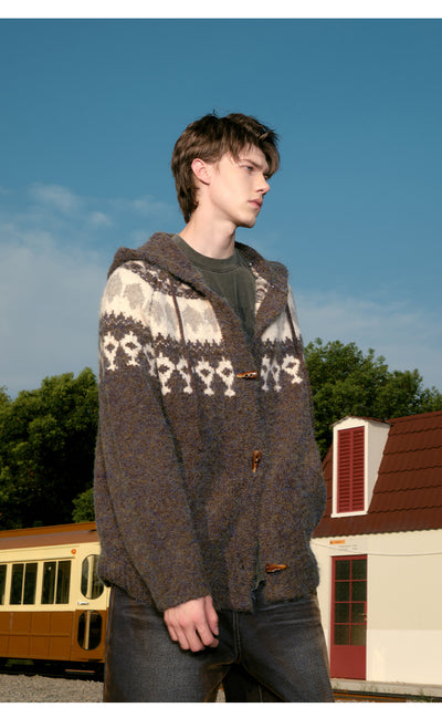 Cardigan Tejido con Capucha para Parejas - Suéter Grueso y Cálido - Image 14