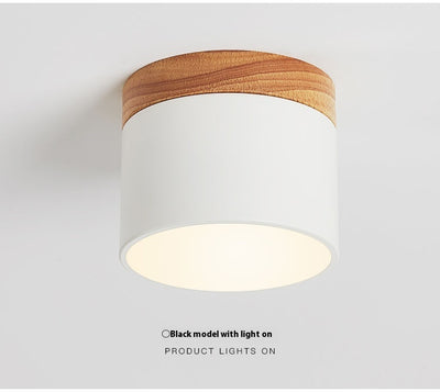 Lámpara de Madera Maciza para Pasillo y Balcón - Diseño Minimalista Macaron - Image 22