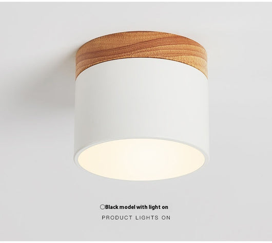 Lámpara de Madera Maciza para Pasillo y Balcón - Diseño Minimalista Macaron - Image 22