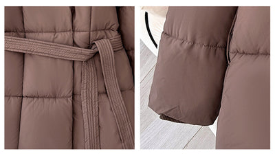 Abrigo a Cuadros con Cinturón - Chaqueta Gruesa Casual para Otoño e Invierno - Image 15