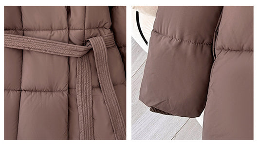 Abrigo a Cuadros con Cinturón - Chaqueta Gruesa Casual para Otoño e Invierno - Image 15