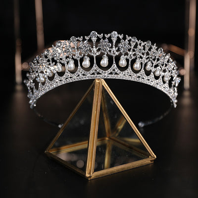 Corona Nupcial Barroca con Perlas y Cristales - Joyería para Novia - Image 6