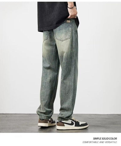 Pantalones Vaqueros Rotos Cintura Alta para Hombre Corte Recto - Image 8