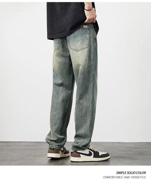 Pantalones Vaqueros Rotos Cintura Alta para Hombre Corte Recto - Image 8