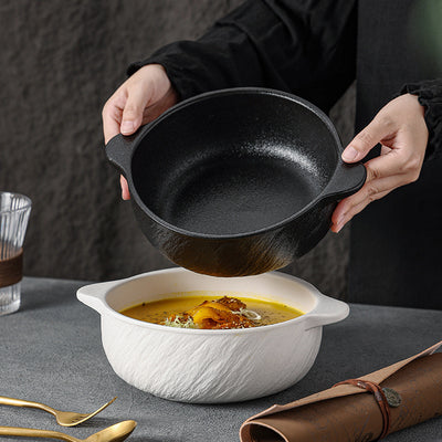 Tazón Minimalista para Fideos Instantáneos con Diseño Binaural Japonés - Image 4