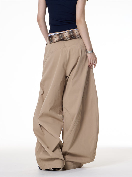Pantalón Ancho Retro Hot Girl Khaki Estilo Casual - Image 4