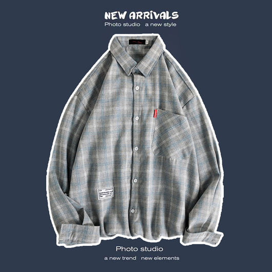 Abrigo Retro de Cuadros para Hombre - Estilo Suelto y Personalidad - Image 15