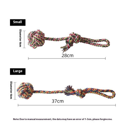 Juguete de Cuerda Trenzada para Tirar y Morder - Pelota de Algodón - Image 5