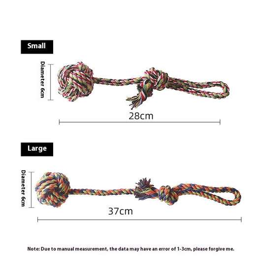 Juguete de Cuerda Trenzada para Tirar y Morder - Pelota de Algodón - Image 5