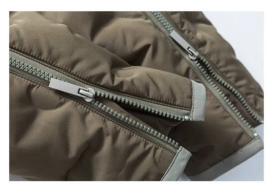 Chaqueta Acolchada Japonesa con Cuello Redondo y Cierre Oblicuo - Image 11